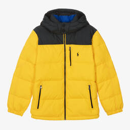 Ralph Lauren-Teen Boys Yellow Down-Fill Puffer Jacket | Childrensalon Outlet
