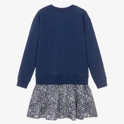 Ralph Lauren-Teen Girls Blue Floral Cotton Dress | Childrensalon Outlet