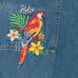 Ralph Lauren-Голубые джинсы с вышивкой | Childrensalon Outlet