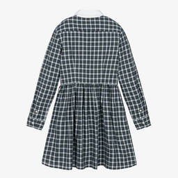 Ralph Lauren-Teen Girls Blue Plaid Check Shirt Dress | Childrensalon Outlet