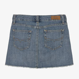 Ralph Lauren-Teen Girls Blue Washed Cotton Denim Skirt | Childrensalon Outlet