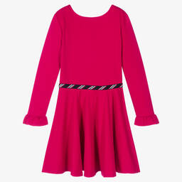 Polo رالف لورين-فستان فيسكوز جيرسي لون زهري فوشيا | Childrensalon Outlet