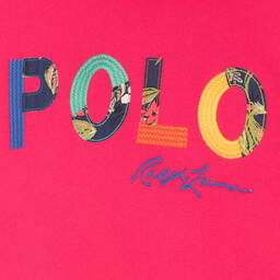 Ralph Lauren-فستان هودي تينز بناتي قطن جيرسي لون زهري فوشيا | Childrensalon Outlet