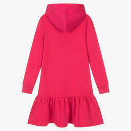 Ralph Lauren-فستان هودي تينز بناتي قطن جيرسي لون زهري فوشيا | Childrensalon Outlet