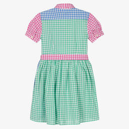 Ralph Lauren-Teen Girls Gingham Colourblock Shirt Dress | Childrensalon Outlet