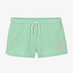 Ralph Lauren-شورت تينز بناتي قطن جيرسي لون أخضر | Childrensalon Outlet