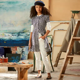 Ralph Lauren-Кремовые джинсы с брызгами краски | Childrensalon Outlet