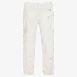 Ralph Lauren-Кремовые джинсы с брызгами краски | Childrensalon Outlet