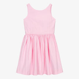 Ralph Lauren-فستان قطن محبوك لون زهري فاتح للمراهقات | Childrensalon Outlet