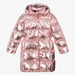 Ralph Lauren-Teen Girls Pink Down-Filled Puffer Coat | Childrensalon Outlet