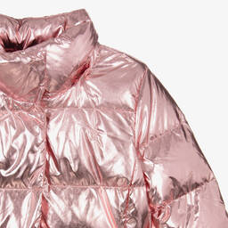 Ralph Lauren-Teen Girls Pink Down-Filled Puffer Coat | Childrensalon Outlet