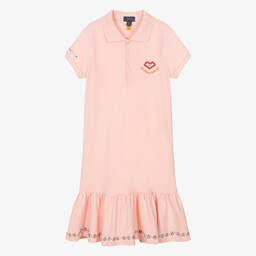 Поло Ralph Lauren-Розовое платье с сердечком | Childrensalon Outlet