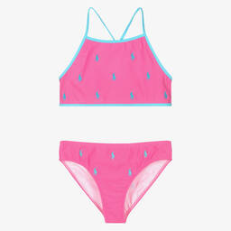 Поло Ralph Lauren-Розовое бикини с пони для девочек-подростков | Childrensalon Outlet
