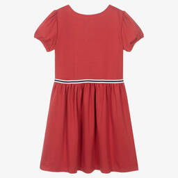 Polo Ralph Lauren-فستان تينز قطن جيرسي لون أحمر | Childrensalon Outlet
