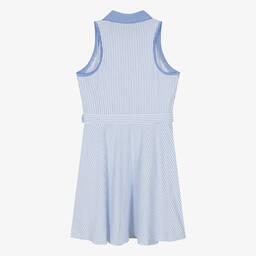 Ralph Lauren-Teen Girls White & Blue Stripe Cotton Dress | Childrensalon Outlet