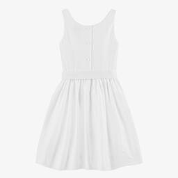 Ralph Lauren-Teen Girls White Cotton Dress | Childrensalon Outlet