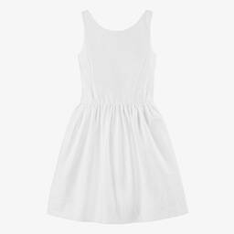 Ralph Lauren-Teen Girls White Cotton Dress | Childrensalon Outlet