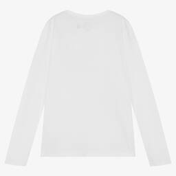 Ralph Lauren-Teen Girls White Cotton Jersey Top | Childrensalon Outlet