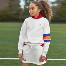 Polo Ralph Lauren-Teen Girls White Cotton Skirt | Childrensalon Outlet