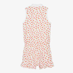 Ralph Lauren-Белый хлопковый комбинезон с клубникой | Childrensalon Outlet