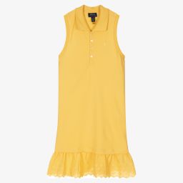 Polo Ralph Lauren-Teen Girls Yellow Cotton Dress | Childrensalon Outlet