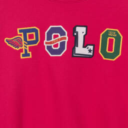 Polo Ralph Lauren-Teen Pink Polo Logo Sweatshirt | Childrensalon Outlet
