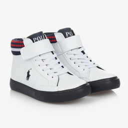 Polo Ralph Lauren Baskets Montantes Blanches Ado Childrensalon Outlet