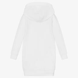 Поло Ralph Lauren-Белое хлопковое платье с капюшоном | Childrensalon Outlet