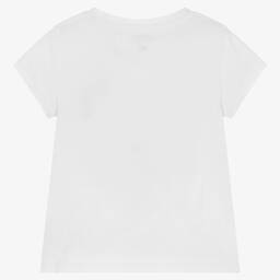 Ralph Lauren-White Cotton Patchwork Logo T-Shirt | Childrensalon Outlet
