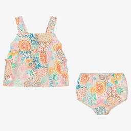 RaspberryPlum-Разноцветное льняное платье с принтом | Childrensalon Outlet