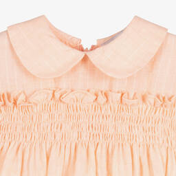 RaspberryPlum-Baby Girls Pastel Orange Cotton Dress | Childrensalon Outlet