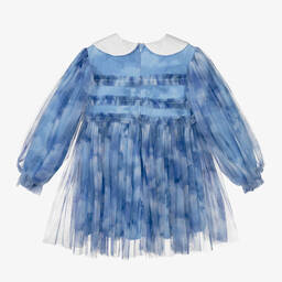 RaspberryPlum-Girls Blue Tulle Horse & Stars Dress | Childrensalon Outlet