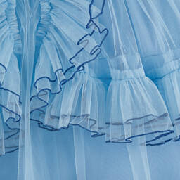 RaspberryPlum-Girls Blue Tulle Ruffle Dress | Childrensalon Outlet