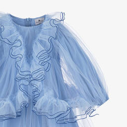 راسبيري بلام -فستان تول لون أزرق | Childrensalon Outlet