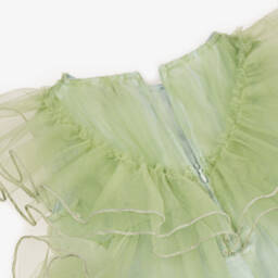 RaspberryPlum-Girls Elegant Green Tulle Frock | Childrensalon Outlet