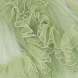 RaspberryPlum-Girls Elegant Green Tulle Frock | Childrensalon Outlet