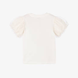 RaspberryPlum-Футболка кремовая с узором ожерелья для девочек | Childrensalon Outlet