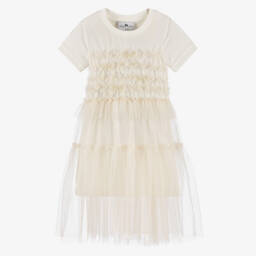 RaspberryPlum-Girls Ivory Tulle Elegance Dress | Childrensalon Outlet