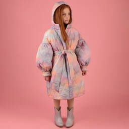 RaspberryPlum-Girls Lilac Purple Cloudy Sky Coat | Childrensalon Outlet