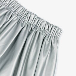 راسبيري بلام -تنورة جلد صناعي لون فضي | Childrensalon Outlet