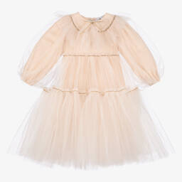 RaspberryPlum-Girls Pale Pink Tulle Gown | Childrensalon Outlet