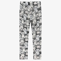 RaspberryPlum-Girls Panda Print Mesh Footless Tights | Childrensalon Outlet