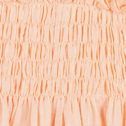 RaspberryPlum-Girls Pastel Orange Cotton Dress | Childrensalon Outlet