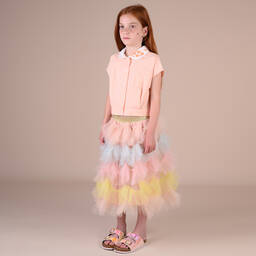 RaspberryPlum-Girls Pastel Pink Tulle Skirt | Childrensalon Outlet