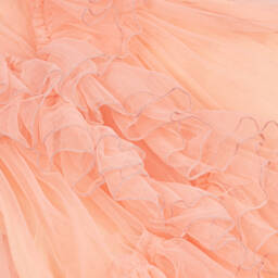 RaspberryPlum-Girls Peach Tulle Party Dress | Childrensalon Outlet