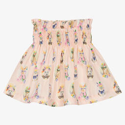 RaspberryPlum-Girls Pink Animal Print Cotton Skirt  | Childrensalon Outlet