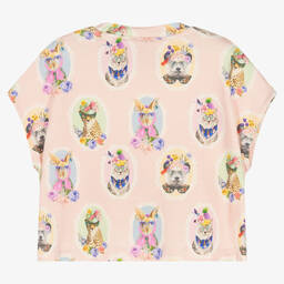 راسبيري بلام -تيشيرت فيسكوز جيرسي لون زهري للبنات | Childrensalon Outlet