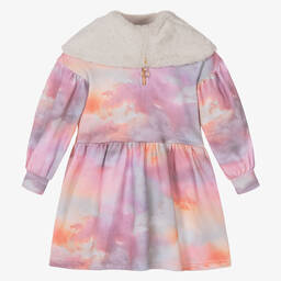 راسبيري بلام -فستان قطن جيرسي لون زهري وبنفسجي | Childrensalon Outlet