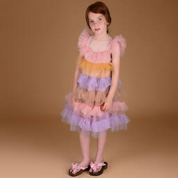 RaspberryPlum-Разноцветное платье из тюля | Childrensalon Outlet