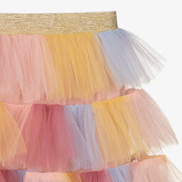 راسبيري بلام -تنورة تول لون زهري بألوان قوس قزح | Childrensalon Outlet